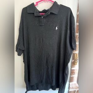 Polo Ralph Lauren Men's Large Dark Gray Cotton Short Sleeve Polo Shirt